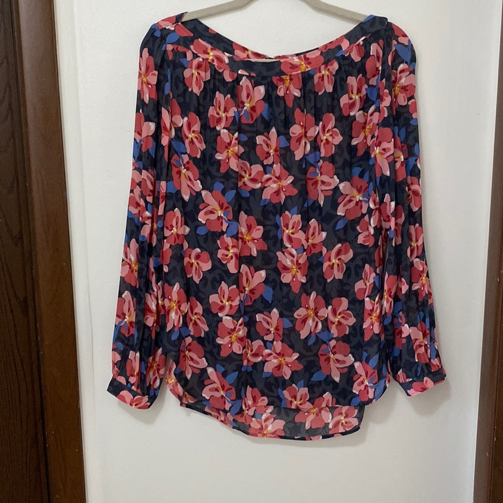 Loft Long Sleeve Floral Blouse